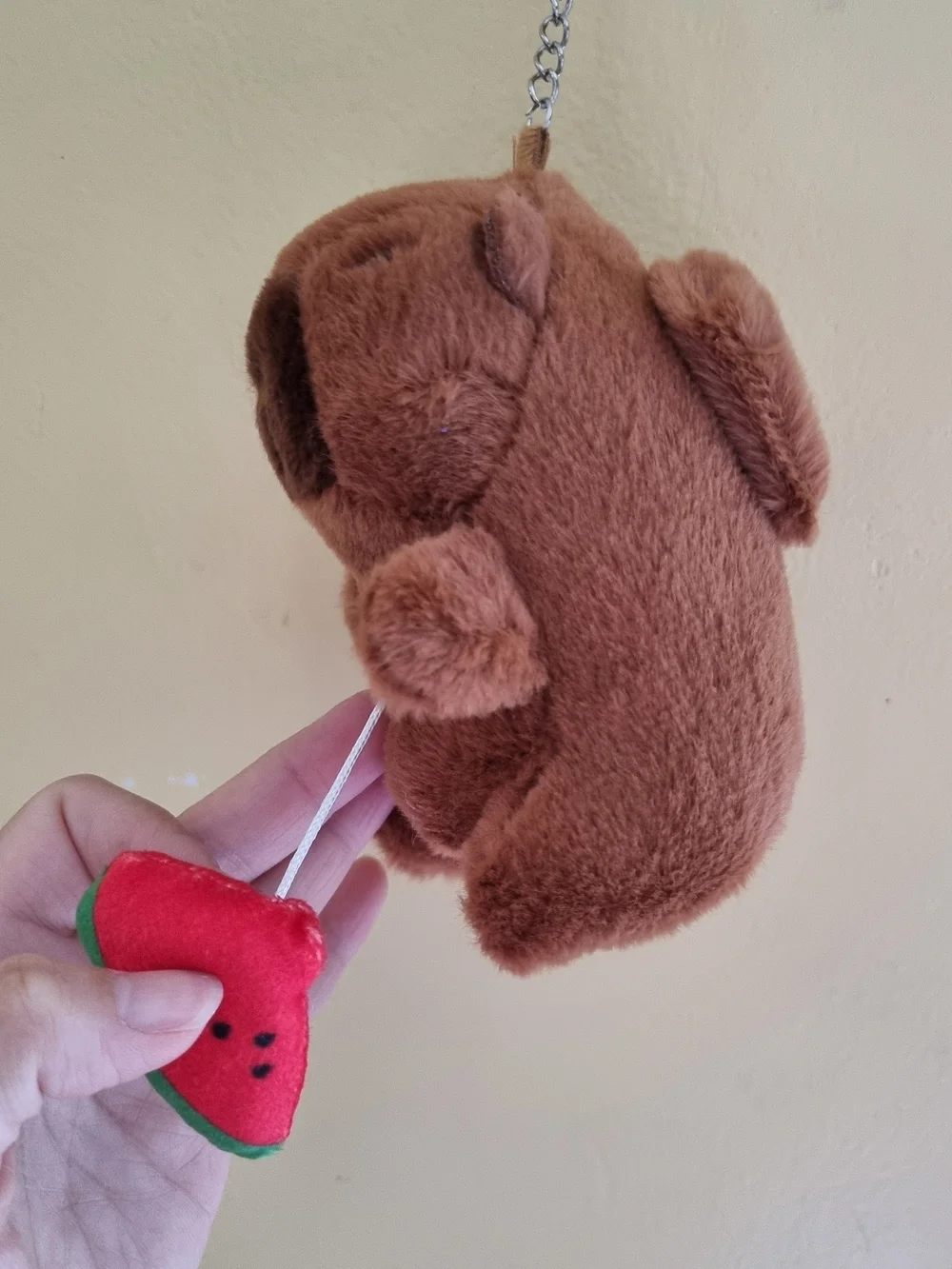Cute Capybara Kids Bag Keychain Soft Plush Stuffed Toy Plushies Bag Accessories